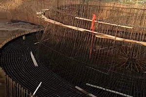 菏泽砼烟囱新建施工现场